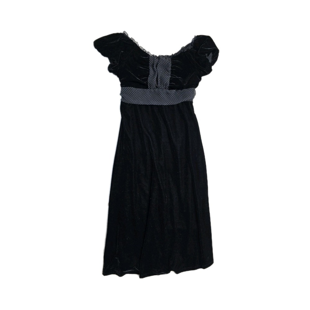 My Michelle Girls Vevlet Dress 16 Black Maxi